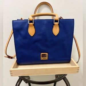 Dooney & Bourke Janine Blue Pebble Leather Satchel
